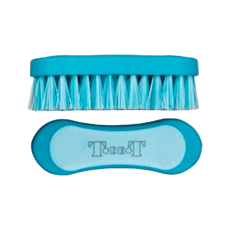 TdeT - Turquoise bicolor hoofdborstel/hemelblauw