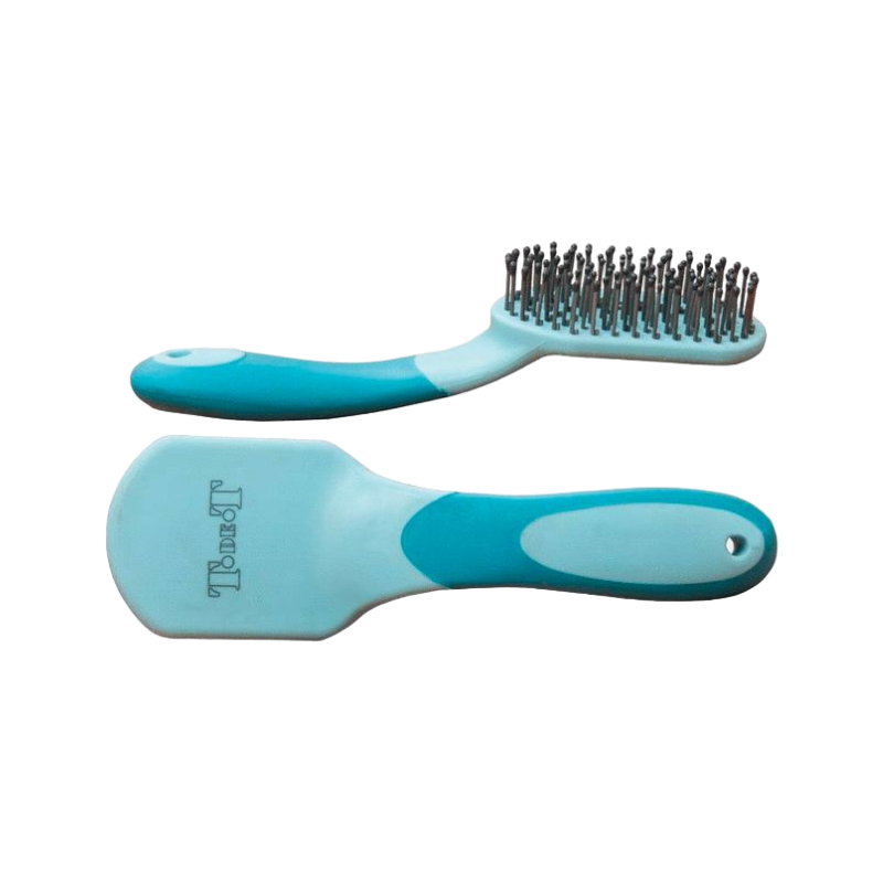 TdeT - Brosse à crins turquoise/bleu ciel