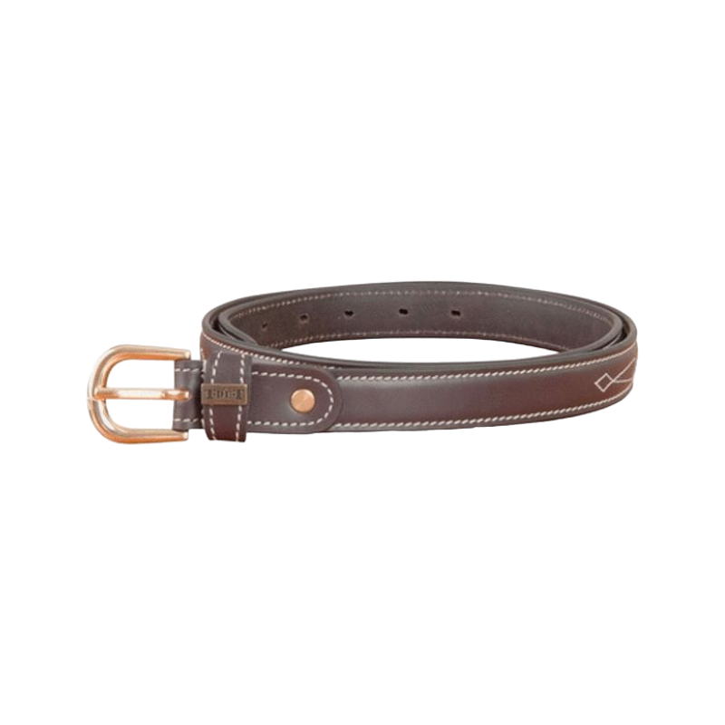 TdeT - Dark Havana stitched leather belt