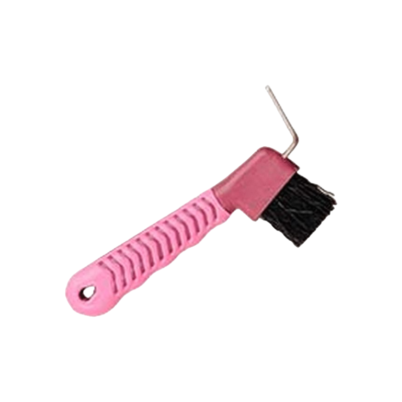 TdeT - Two-tone burgundy/pink brush hoof pick