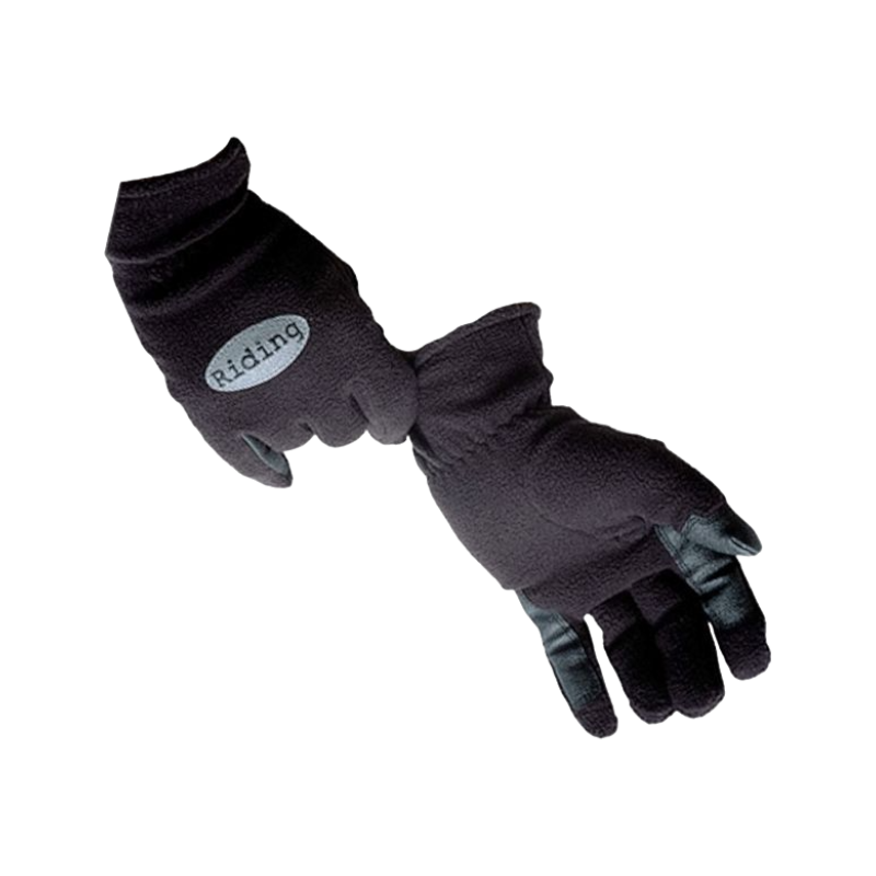 TdeT - Black fleece riding gloves