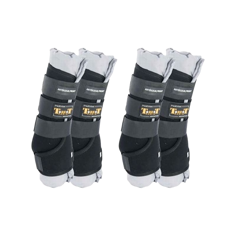 TdeT - Black / gray stable gaiters X4