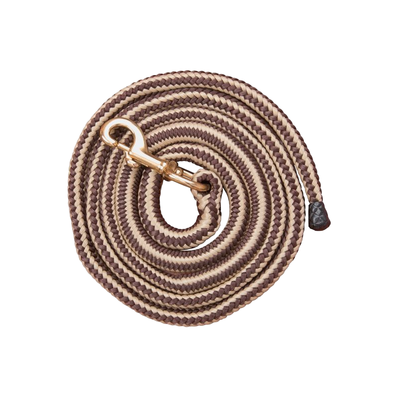 TdeT - Bruin/beige elastische ronde lanyard