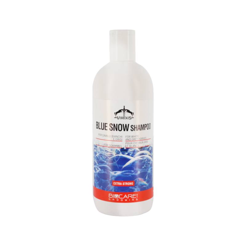 Veredus - Shampoing pour chevaux blancs et gris Blue Snow