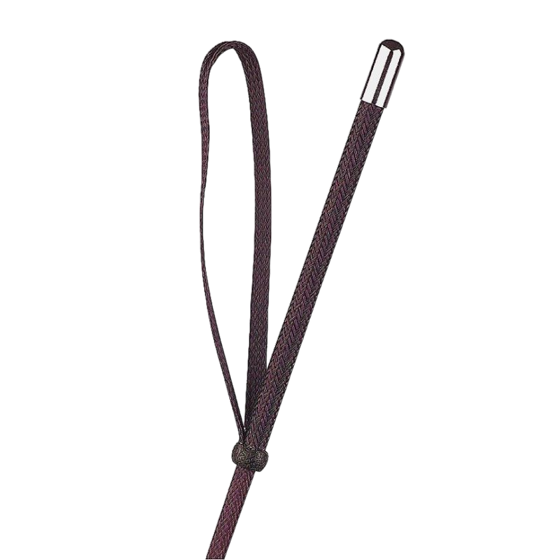 Whip&Go - Cravache fibre de verre et nylon tressé marron 61 cm