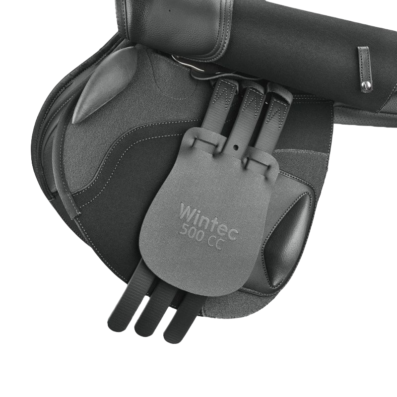 Wintec - Saddle 500 "Sluit contact Hart" zwart