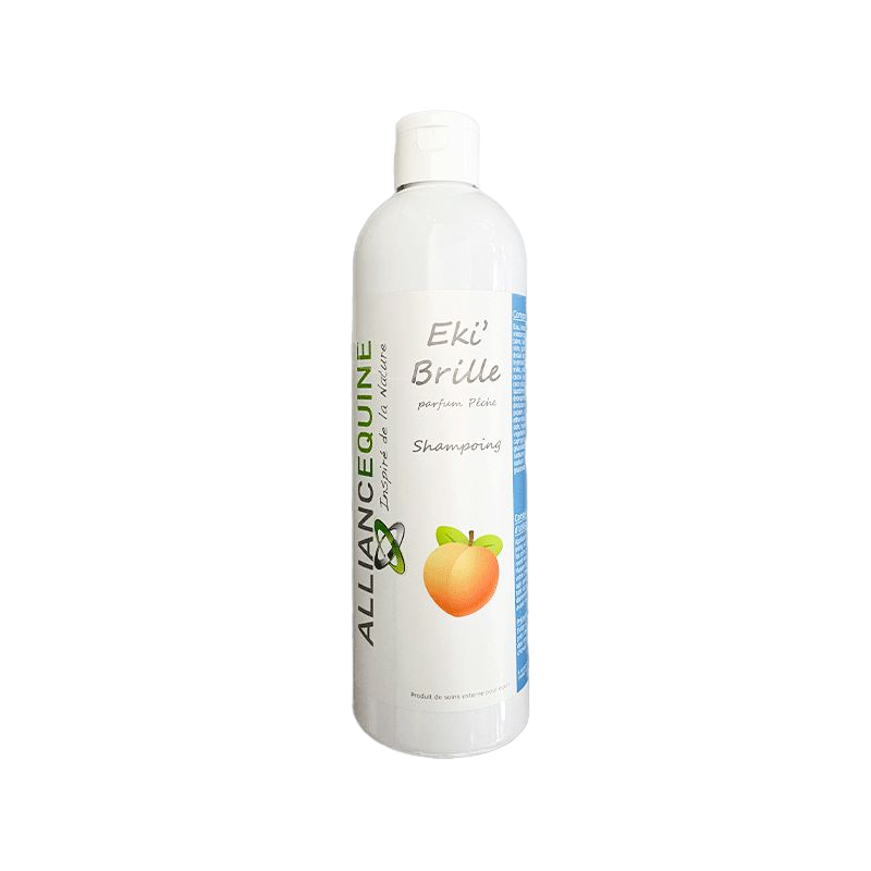 Alliance Equine - Shampoing éclat et brillance Eki Brille Pêche 500 ml | - Ohlala