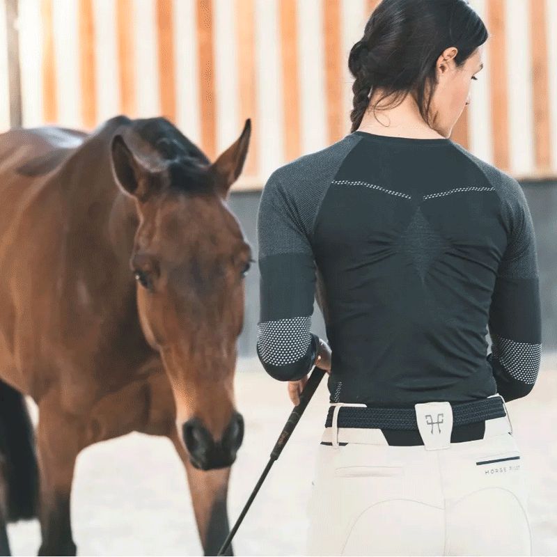 Horse Pilot - T-shirt manches longues femme Optimax Iron | - Ohlala