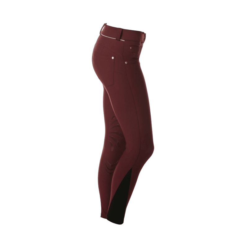 Flags &amp; Cup - Women's Push up riding pants Burgundy