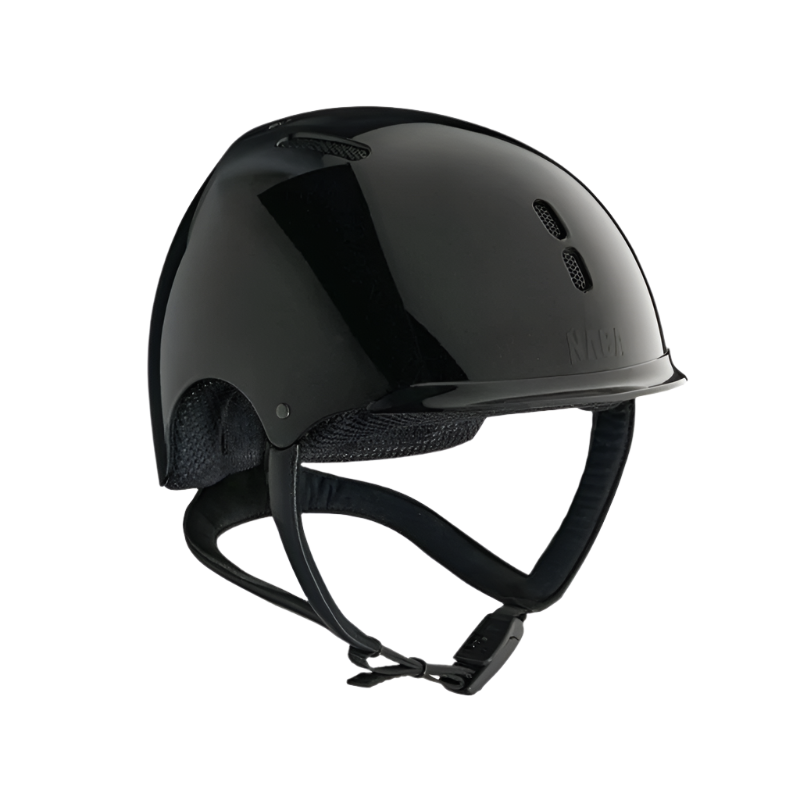 NACA - Casque d'équitation Gravity S sans visière brillant noir onyx