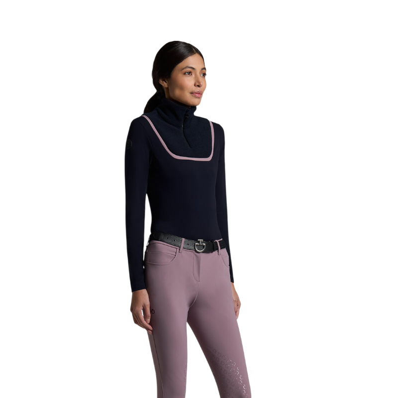Cavalleria Toscana - Baselayer lange mouwen dames Jersey met marine fleece 