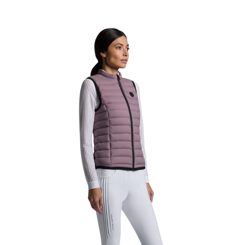 Cavalleria Toscana - Women's lightweight lilac sleeveless down jacket 