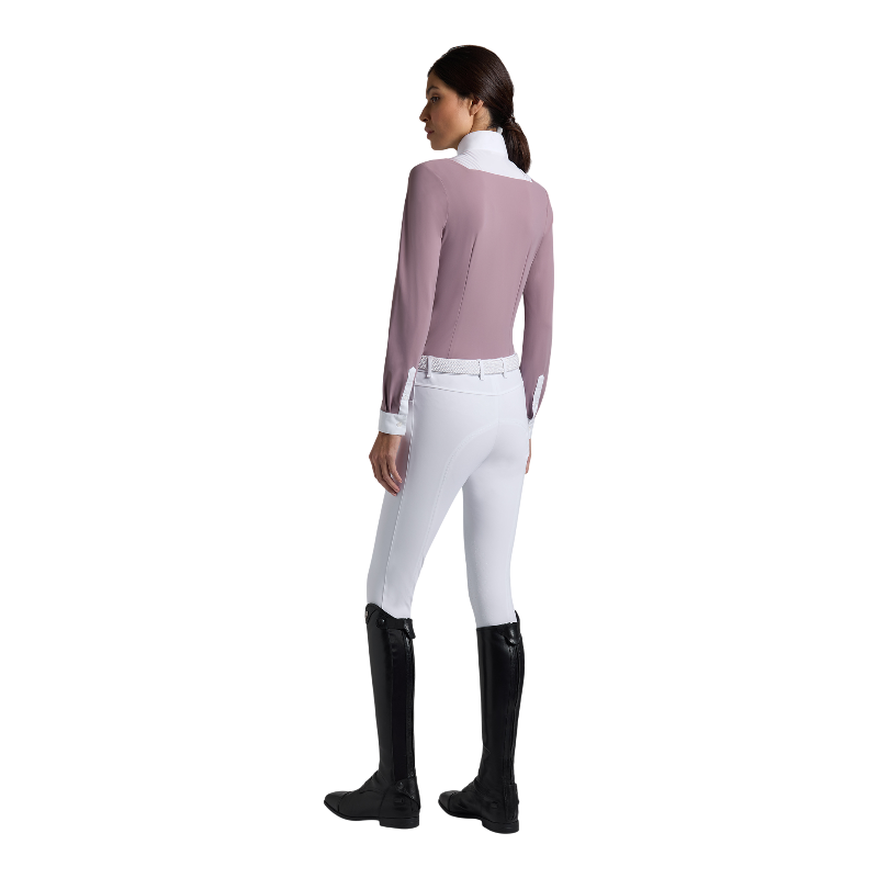 Cavalleria Toscana - Polo de concours manches longues femme Americain lilas