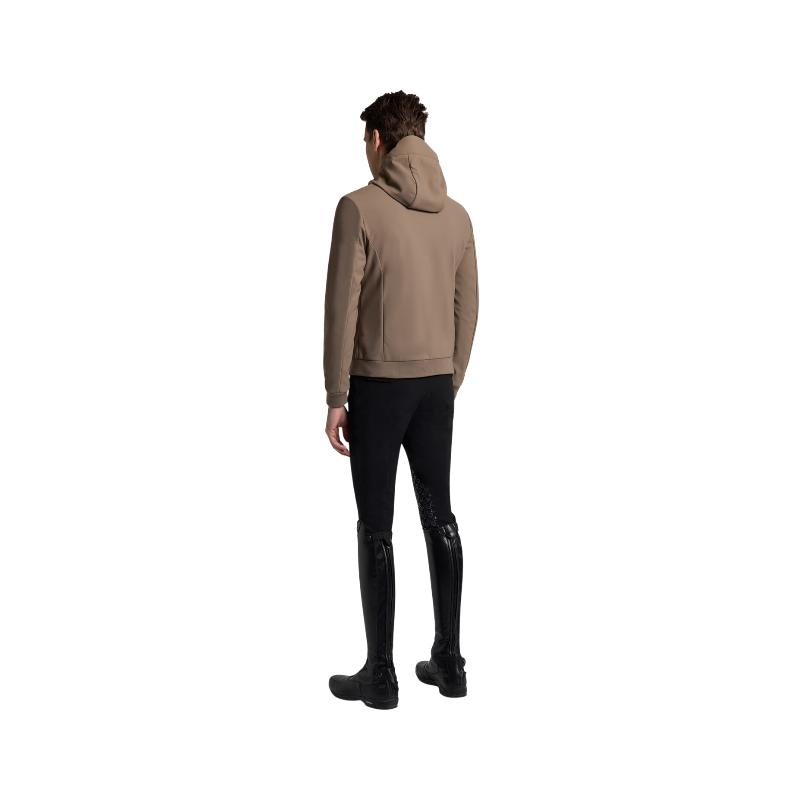 Cavalleria Toscana - Veste softshell thermique à capuche homme Performance noisette