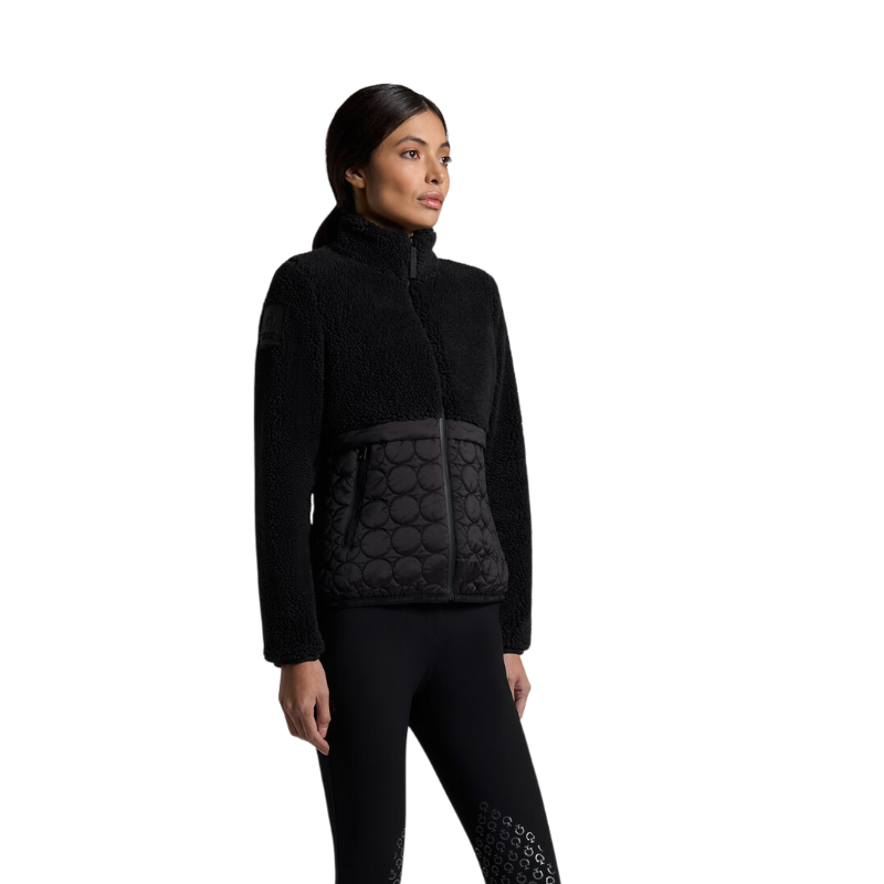 Cavalleria Toscana - Dames jack met rits Teddy + Zwarte nylon 