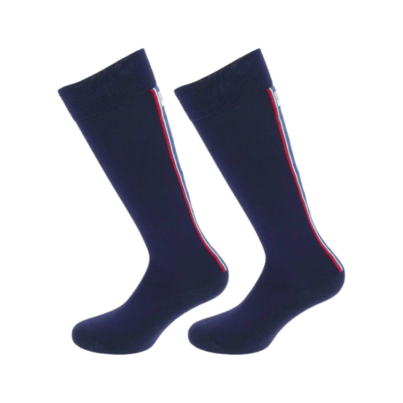 Equithème - Blue/ White/ Red Riding Socks (X1)