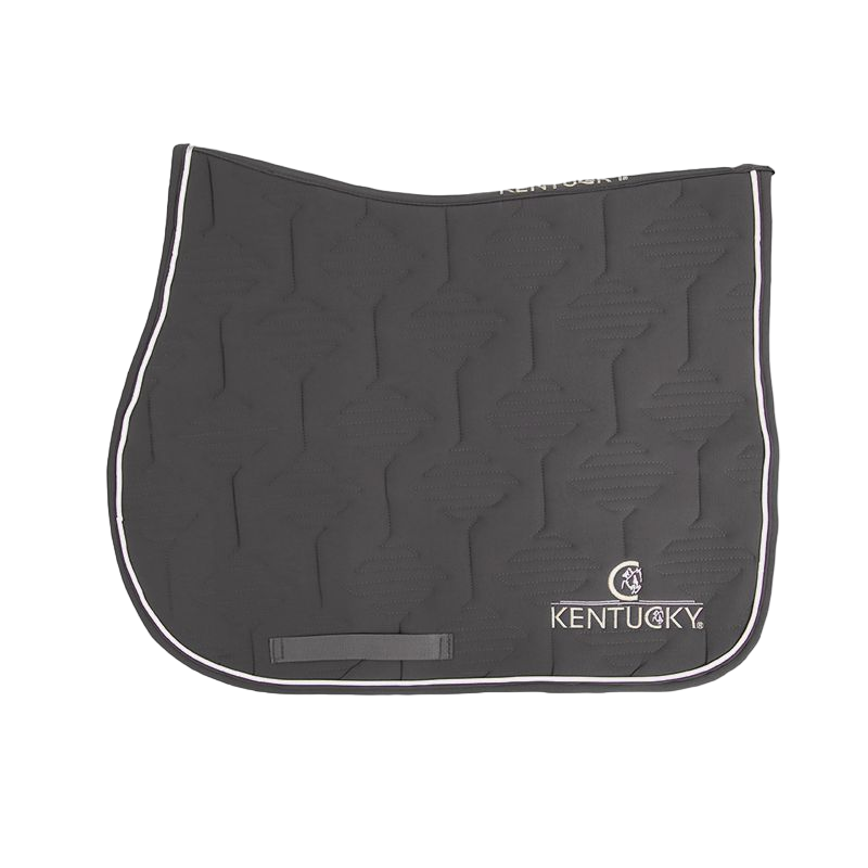 Kentucky Horsewear - Tapis de selle color edition cuir logo gris | - Ohlala