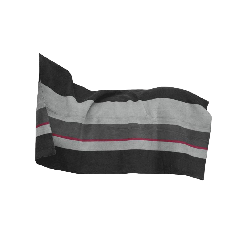 Kentucky Horsewear - Couverture séchante carré heavy stripes noir/ gris | - Ohlala