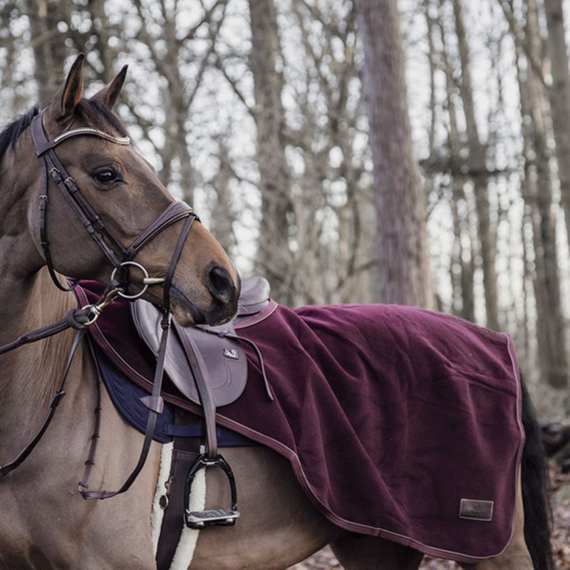 Kentucky Horsewear - Couvre-reins Heavy Fleece Bordeaux | - Ohlala