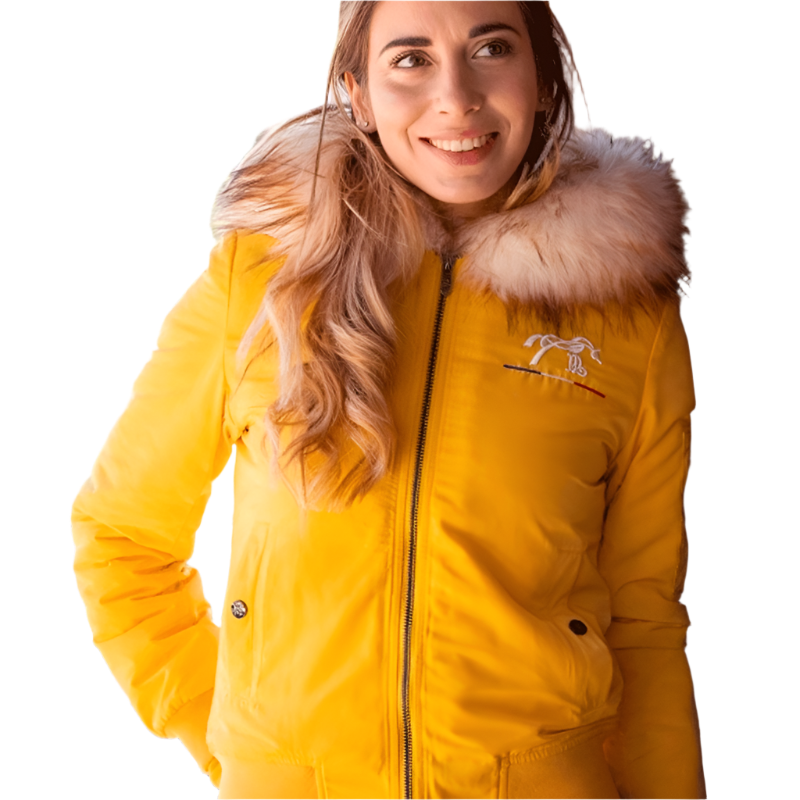 Pénélope Store – Lyoner gelbe Bomberjacke mit Kapuze 