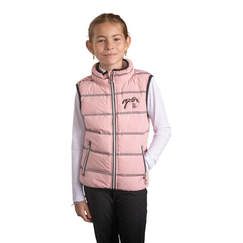 Eden by Pénélope - Doudoune sans manches enfant Anouck rose poudré
