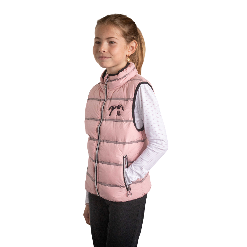 Eden by Pénélope - Doudoune sans manches enfant Anouck rose poudré