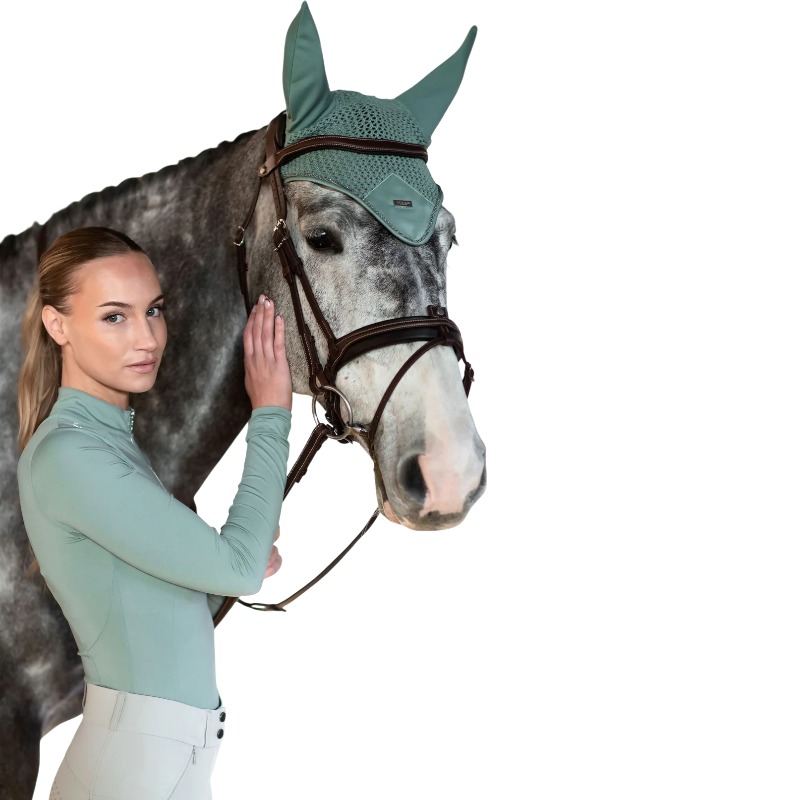 Equestrian Stockholm - Bonnet pour chevaux Modern Mint Green