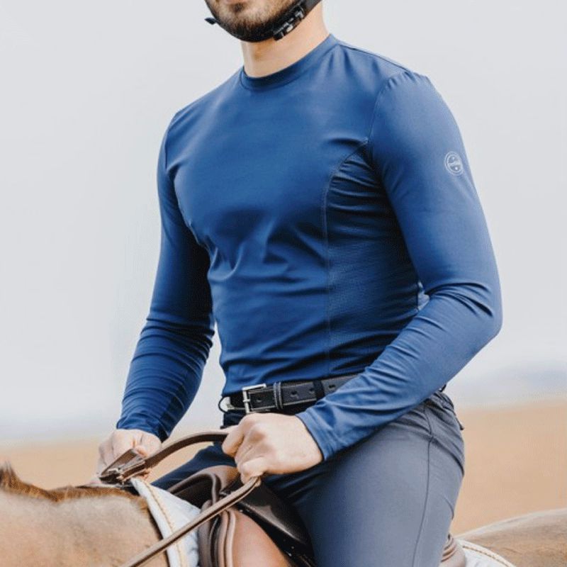 Equithème - Baselayer homme Will marine | - Ohlala