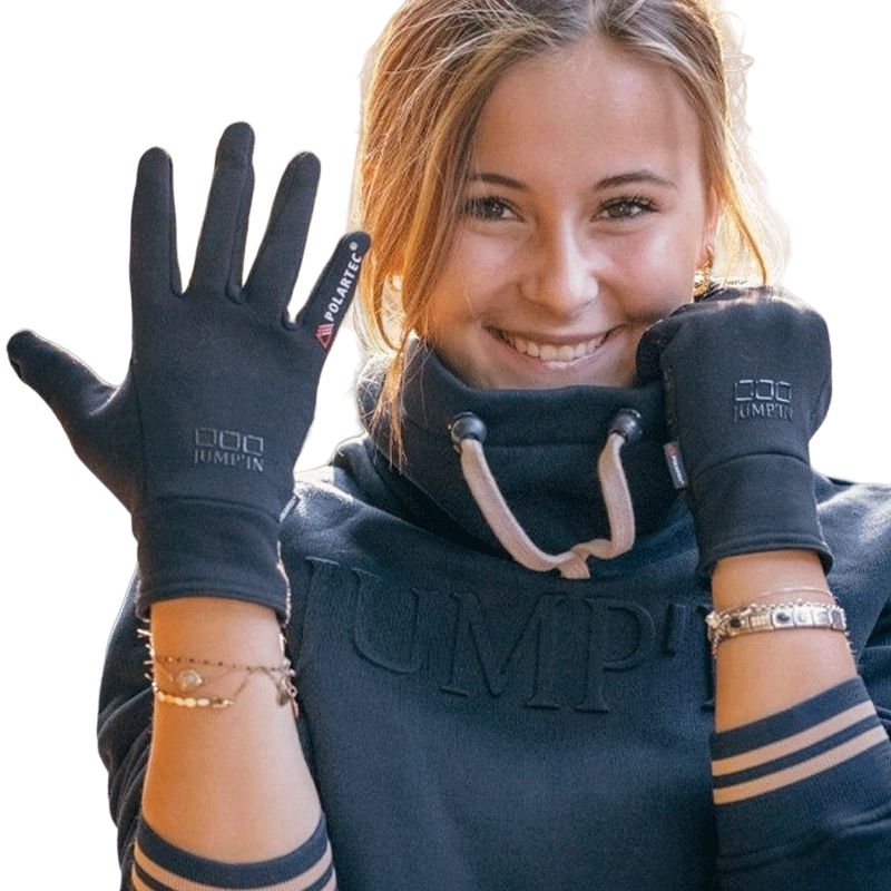 Jump'In - Gants d'équitation Polartec noir | - Ohlala