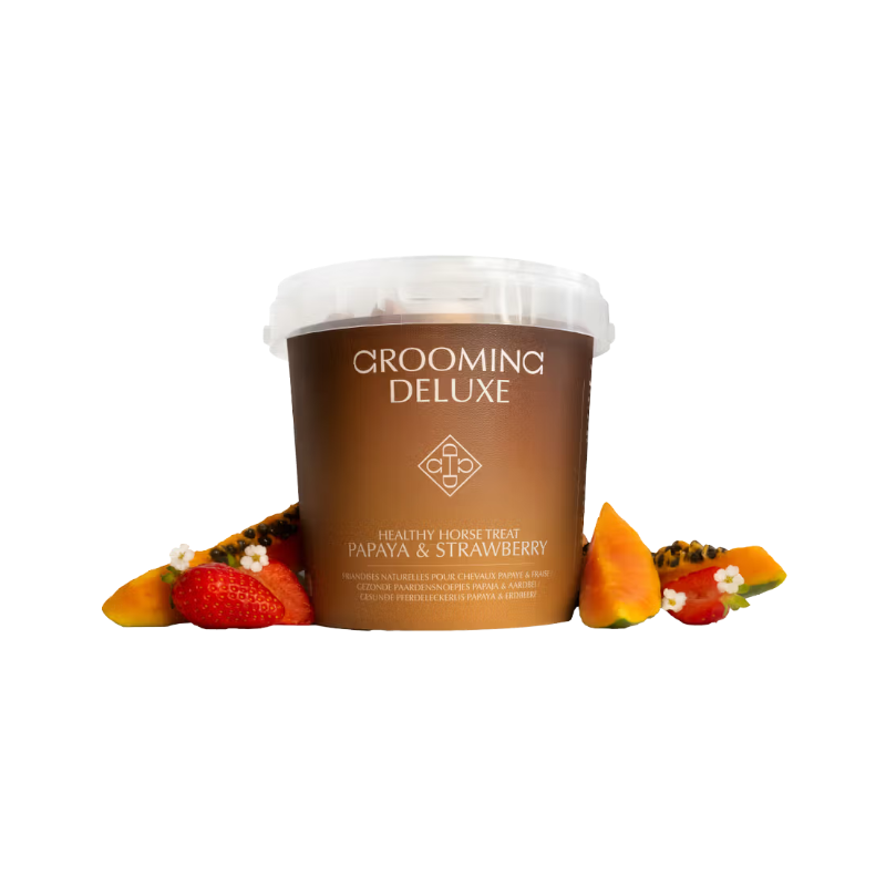 Grooming Deluxe - Natuurlijke traktaties voor paarden papaja/ aardbei 