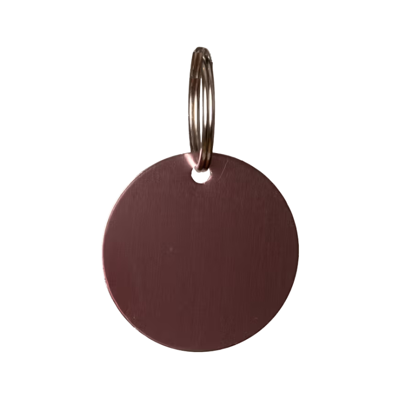 Grooming Deluxe - Ronde rozenkleurige medaille om te graveren 