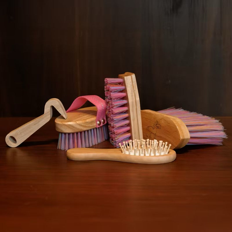 Grooming Deluxe - Set sac de pansage et brosses pour enfants Sammy vieux rose | - Ohlala