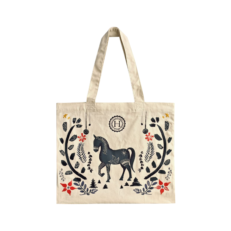 Harcour - Weihnachts-Totebag Gwapa natural/ blau 