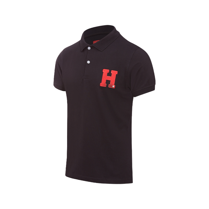 Hagg - Men's short-sleeved polo shirt black/red