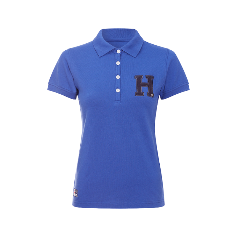 Hagg - Women's short-sleeved polo shirt in royal blue