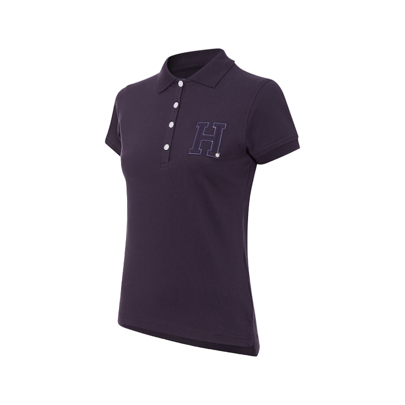 Hagg – Marineblaues Kurzarm-Poloshirt für Damen