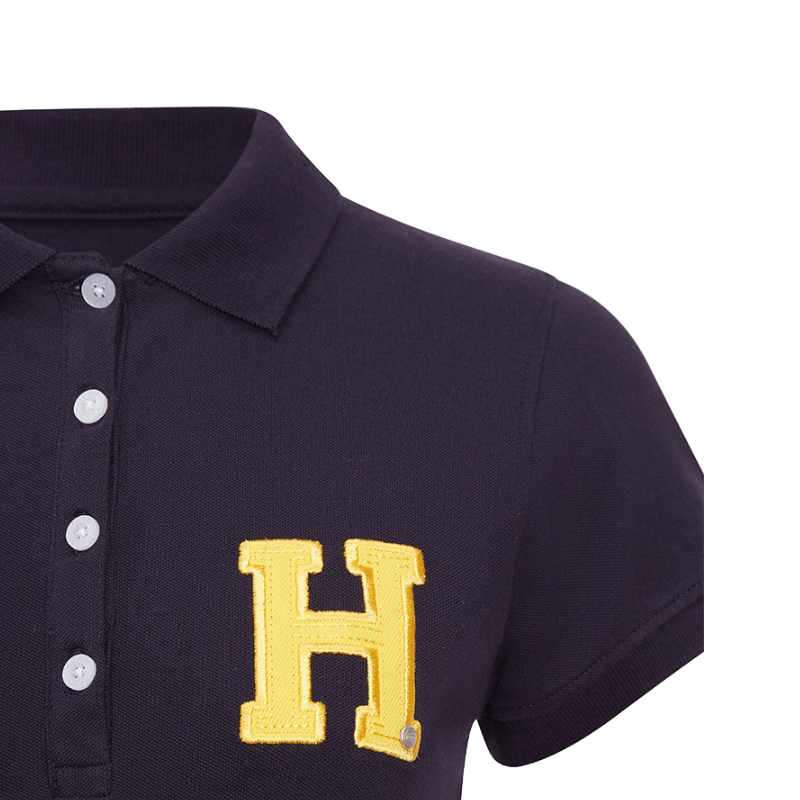 Hagg - Women's short-sleeved polo shirt navy/yellow