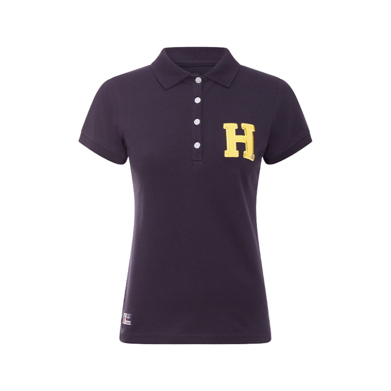 Hagg - Damen Kurzarm-Poloshirt Marine/Gelb