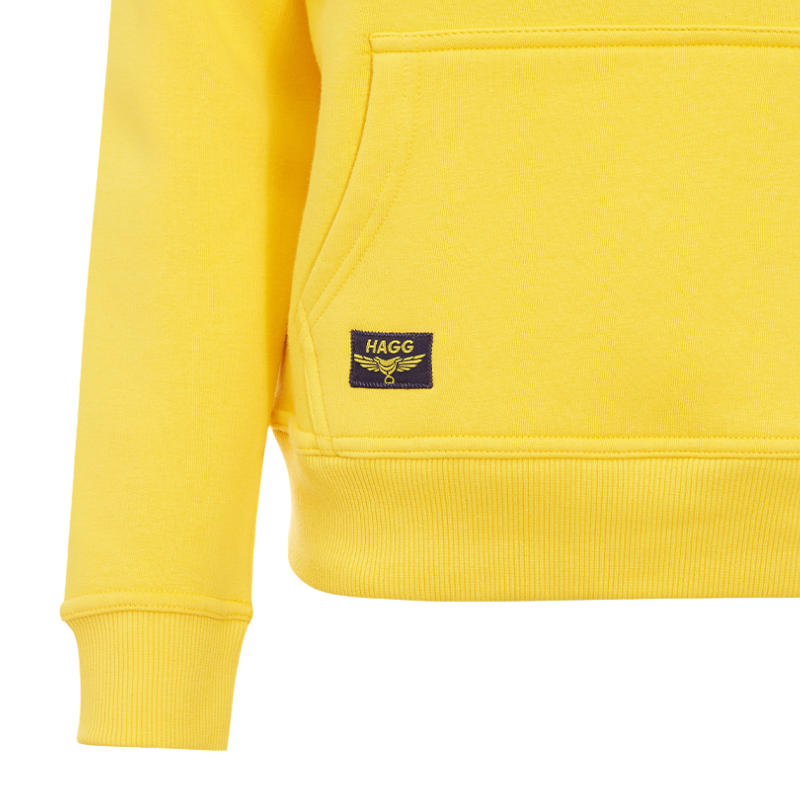 Hagg - Sweat à capuche femme jaune/ marine