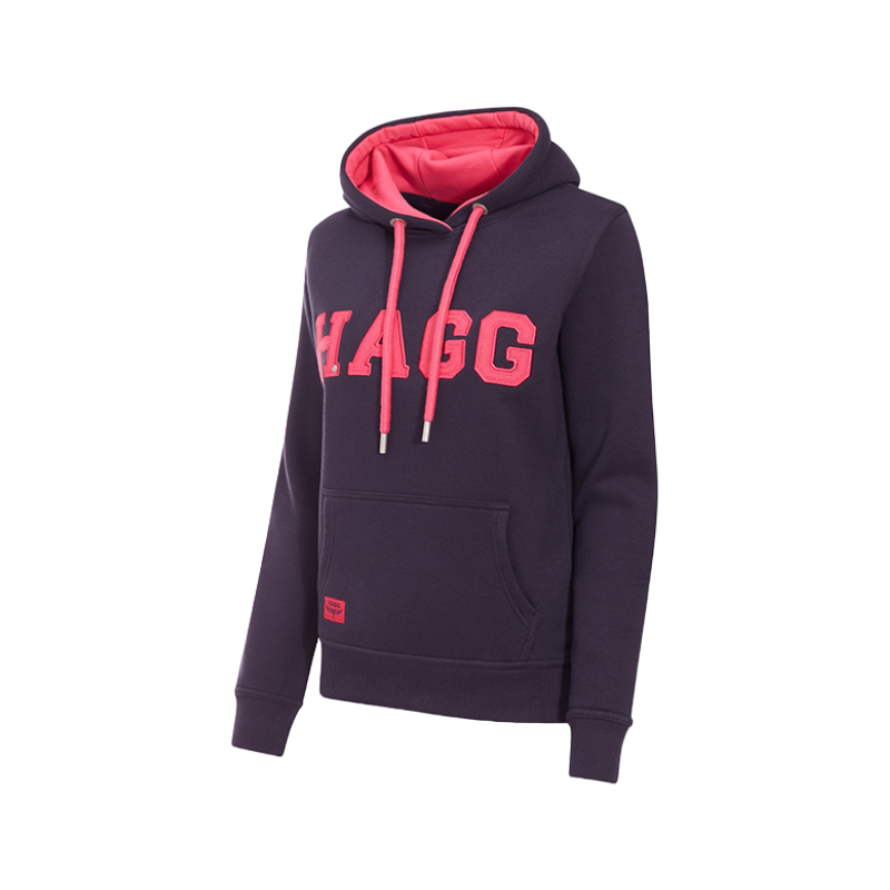 Hagg - Sweat à capuche femme marine/ fuchsia