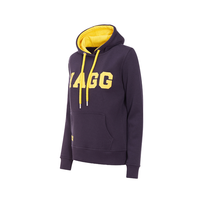 Hagg - Damen Kapuzenpullover Marine/Gelb