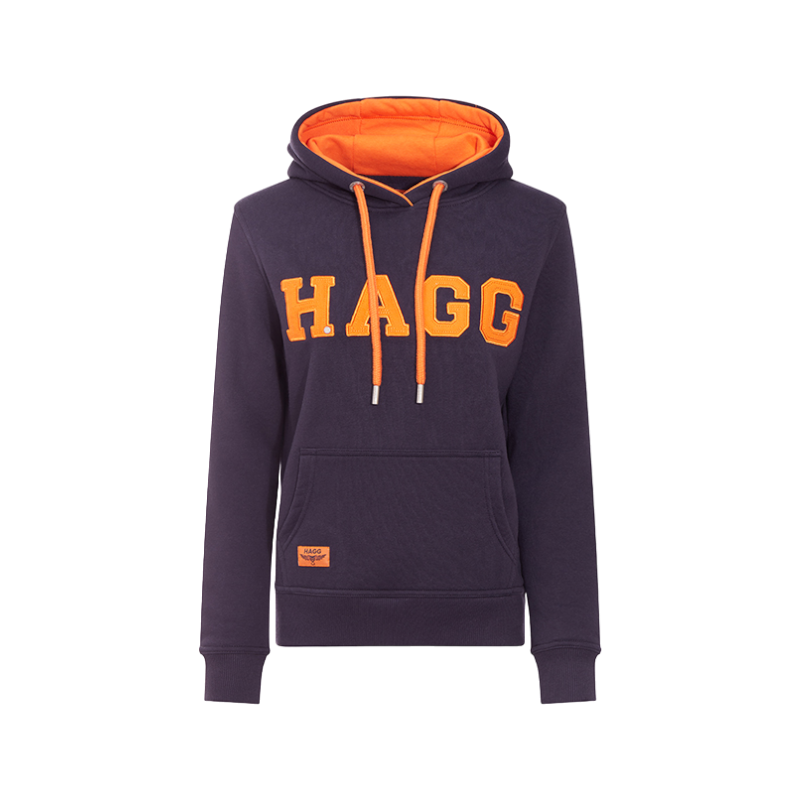 Hagg - Damen Kapuzenpullover Marine/Orange