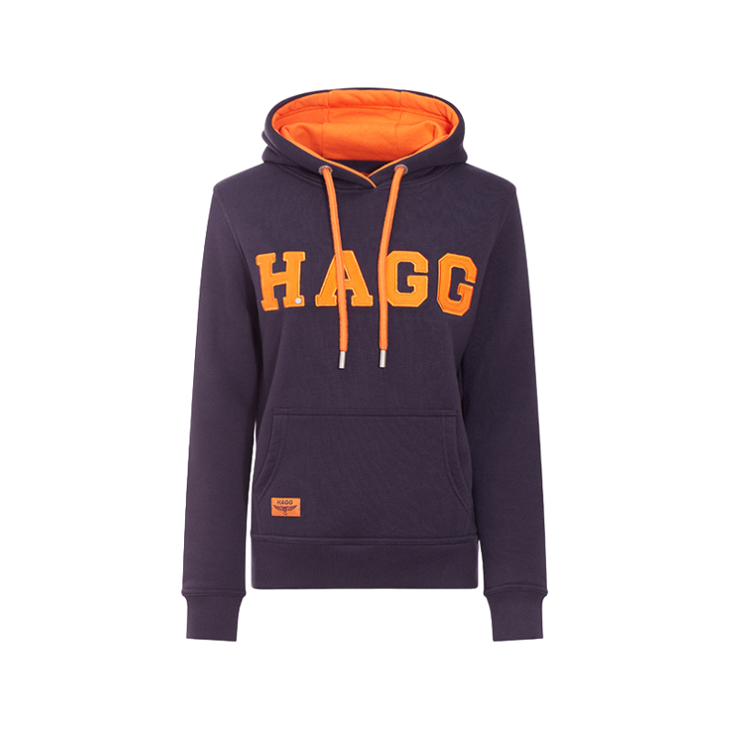 Hagg - Sweat à capuche femme marine/ orange