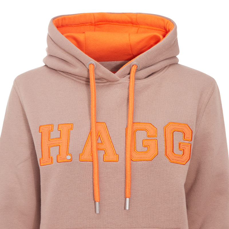 Hagg - Women's hoodie glossy brown/orange