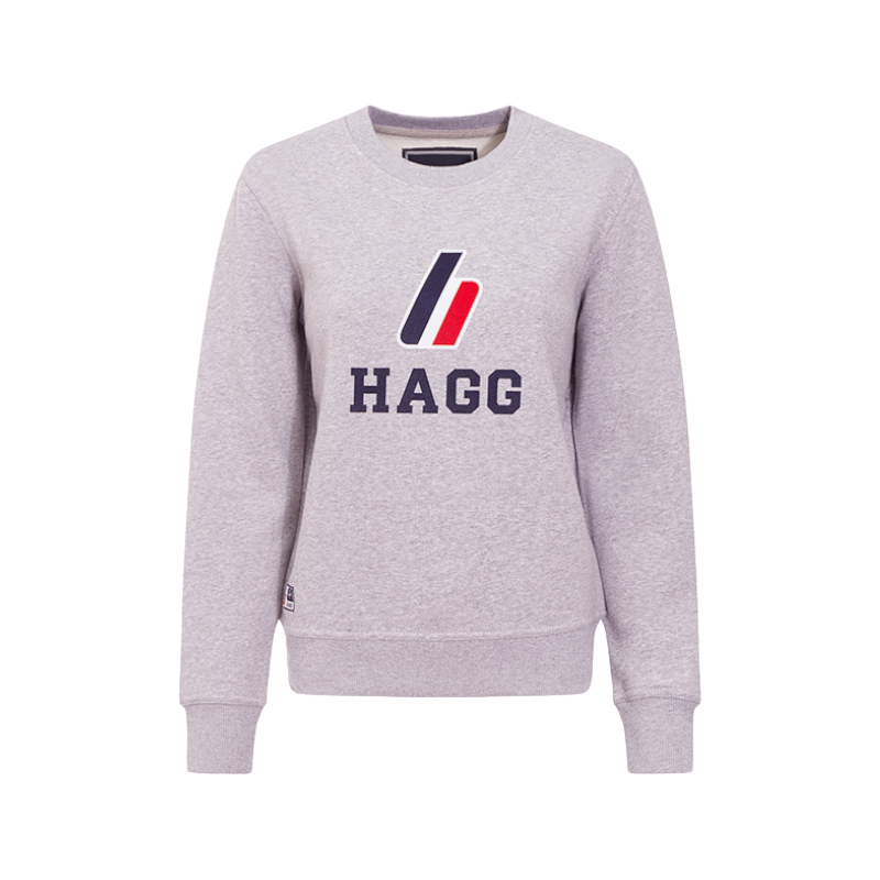 Hagg - Women's gray round-neck sweatshirt