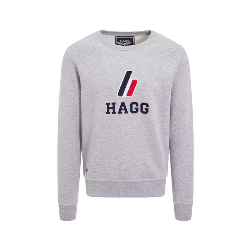 Hagg - Men's gray round-neck sweatshirt