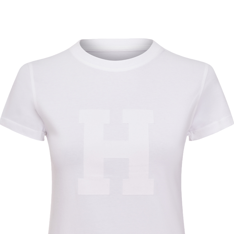 Hagg – Weißes Damen-Kurzarm-T-Shirt