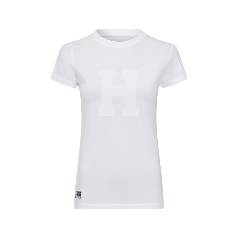 Hagg – Weißes Damen-Kurzarm-T-Shirt