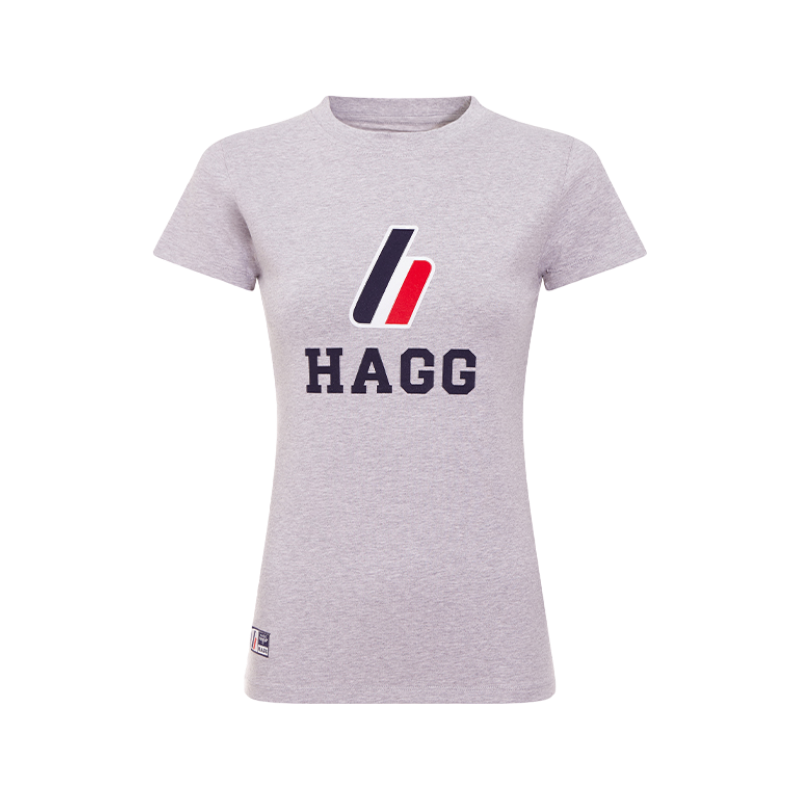 Hagg - Graues Damen-Kurzarm-T-Shirt