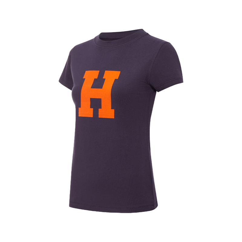 Hagg - Women's short-sleeved t-shirt navy/orange